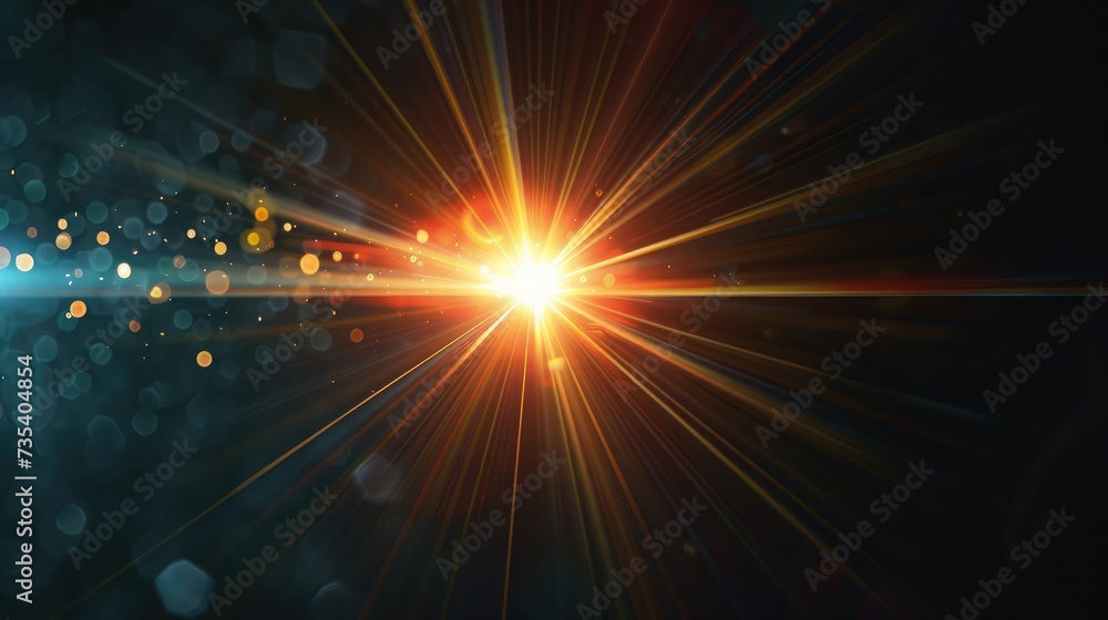 Poster easy to add lens flare effects for overlay designs or screen blending mode to make high-quality imag