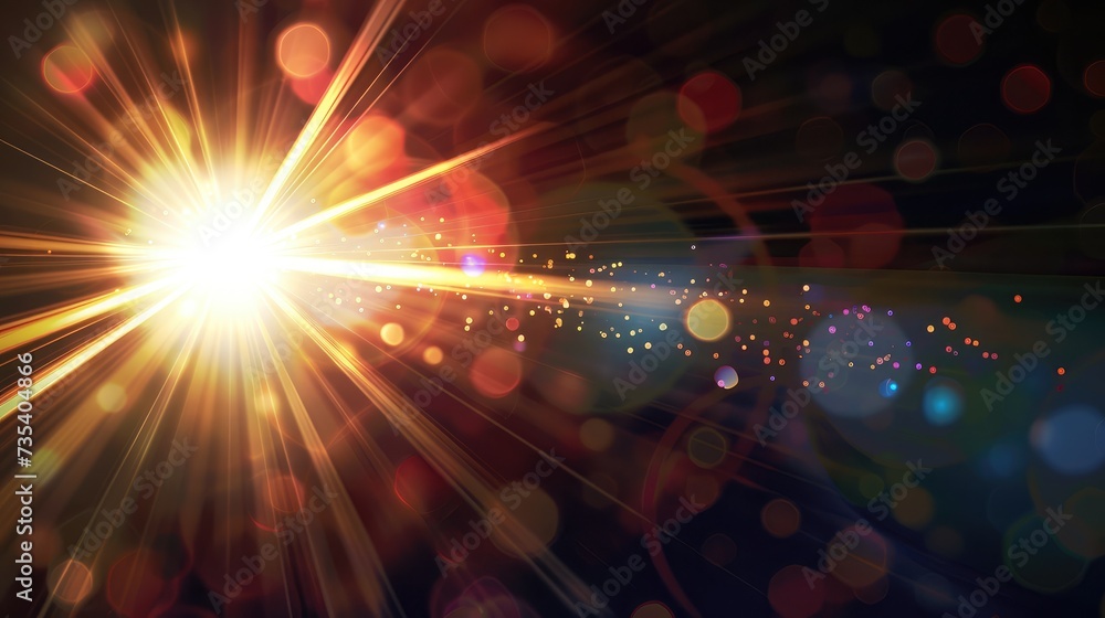 Poster easy to add lens flare effects for overlay designs or screen blending mode to make high-quality imag