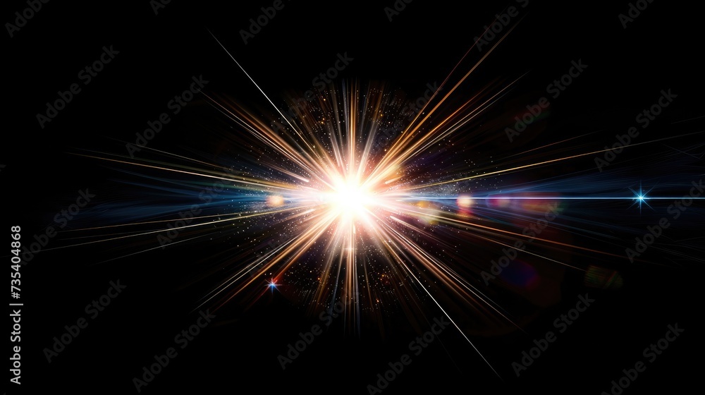 Poster easy to add lens flare effects for overlay designs or screen blending mode to make high-quality imag
