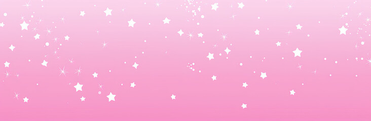 Fototapeta na wymiar Pink Background With White Stars for Valentines Day