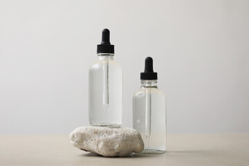 glass dropper bottle care product