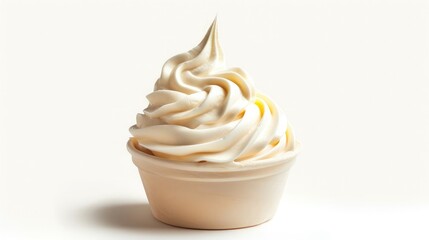 soft serve ice cream isolated on white background