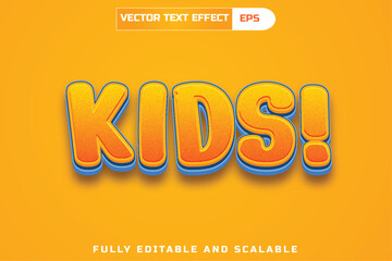 kids 3d text effect 