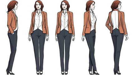 Business woman in Suit illustration, Female CEO concept