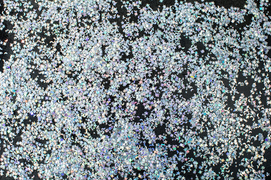 Tiny Silver confetti stars and moons