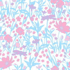 wildflowers on a transparent background