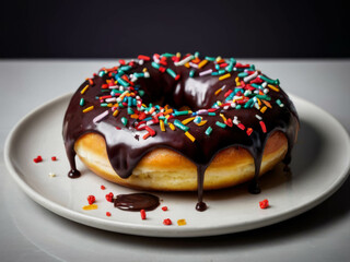 Chocolate donuts on the table