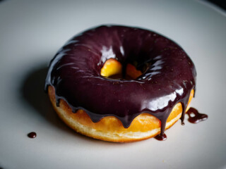Chocolate donuts on the table