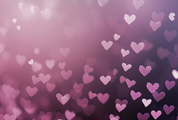 Obraz premium Blurry Image of Many Small Hearts