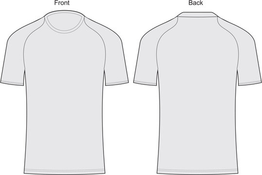 Rugby shirt design template front and back view vector illustration
