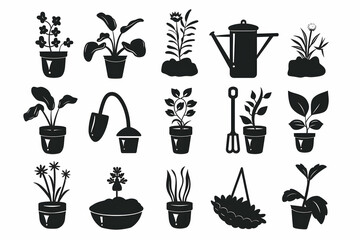 set of garden icons