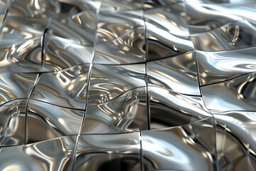 silver background of liquid plates
