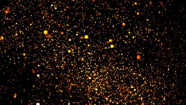 Golden Confetti On Alpha.
A shower of golden confetti swirling on an alpha channel background.