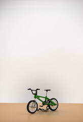 Green BMX Bicycle on White