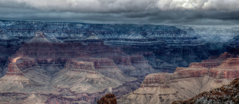 Grand Canyon Snow Panorama