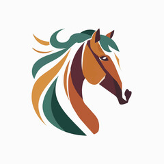 horse logo on a white background  