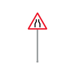 Narrow Road Ahead Traffic Sign