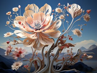 Fototapeta na wymiar Blossom Brilliance: Nature's Floral Symphony
