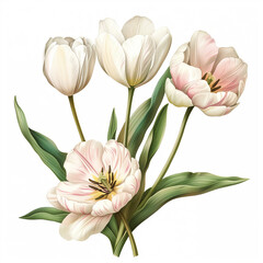 Fototapeta premium tulip illustrations in an old botany book