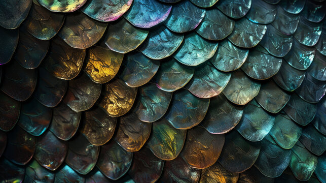 Iridescent scales, texture, wallpaper