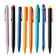 set of pens isolated