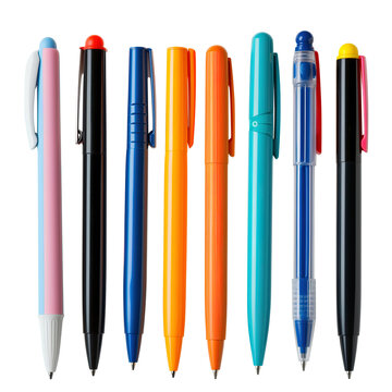 set of pens isolated
