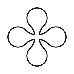 Hollow Metaball Cross Shape Emblem Icon