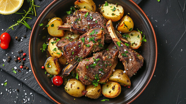 Greek Lamb Kleftiko with Potatoes Delight Photo