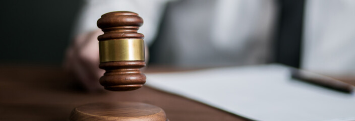 man hand judge with document