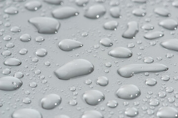 Gray metallic texture with water drops