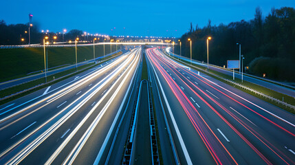 license plate recognition system in operation on a freeway