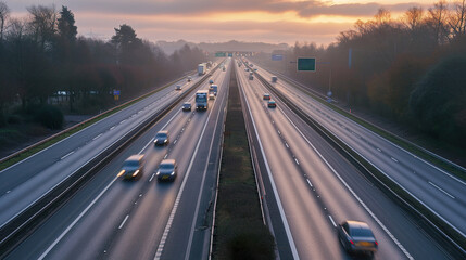 license plate recognition system in operation on a freeway