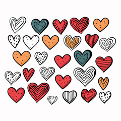 Heart in cartoon, doodle style. Image for t-shirt, web, mobile apps and ui.  Isolated 2d vector illustration in logo, icon, sketch style, Eps 10. AI Generative