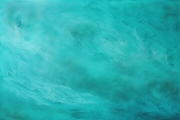 Abstract turquoise background with streaks of paint, brush marks, flowing texture reminiscent of ocean waters