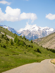 Fototapeta na wymiar Mountain road in the Southern Alps