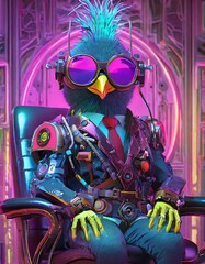 Bird cyberpunk style