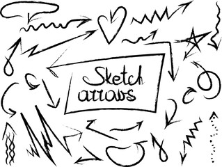 Sketch Arrows Charcoal