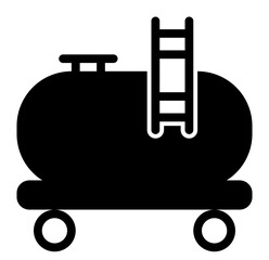 This is the Oil Truck icon from the Tools and Construction icon collection with an Solid style