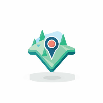 Map pin in cartoon, doodle style. Image for t-shirt, web, mobile apps and ui.  Isolated 2d vector illustration in logo, icon, sketch style, Eps 10. AI Generative