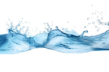 water splash on white, water flow, beautiful splashes of clean water