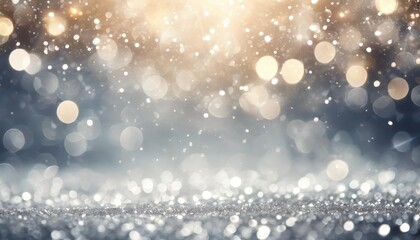 bokeh winter background glitter vintage lights background silver and white