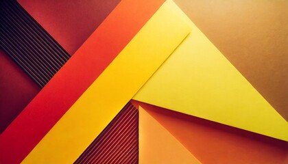 yellow orange red abstract background for design geometric shapes triangles squares stripes lines...