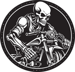 The Undead Mechanic Skeleton Fine Tuning a Modern Motorbike
