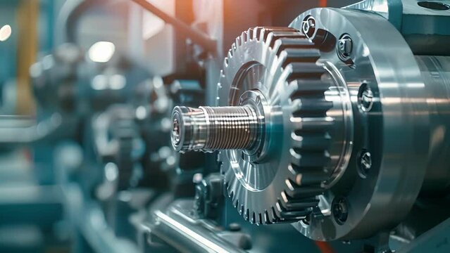 A focused shot of a machine part being rep before any failure occurs emphasizing the effectiveness of predictive resolution in preventing downtime and minimizing maintenance