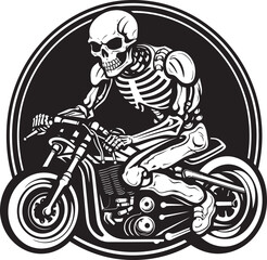 Spooky Speed Skeletons Customize a Modern Motorbike