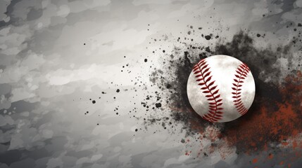 Background with baseball in Ash color.