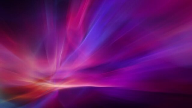Abstract motion background with multicolor waving lines and rays, 4k