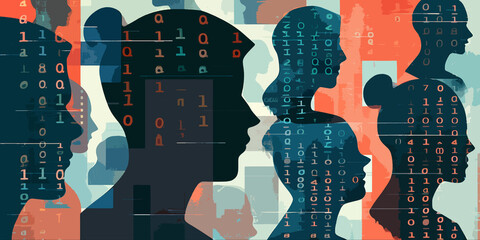 privacy in a digital world concept background