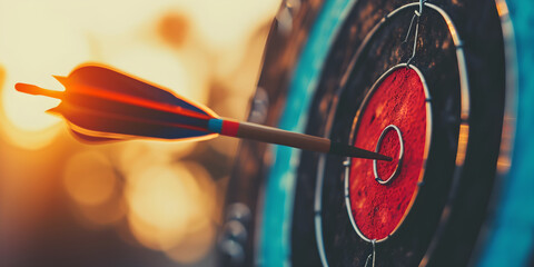 target with arrow hitting bullseye