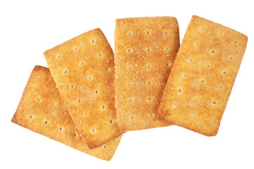 Crackers sprinkled with sugar isolated transparent